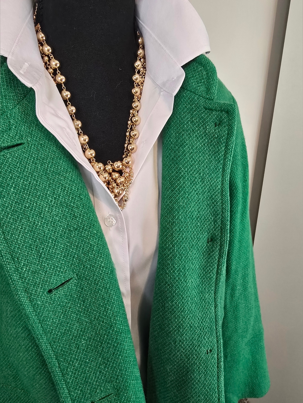 Talbots wool blend jacket green preppy old money classic fall polished - Picture 4 of 14